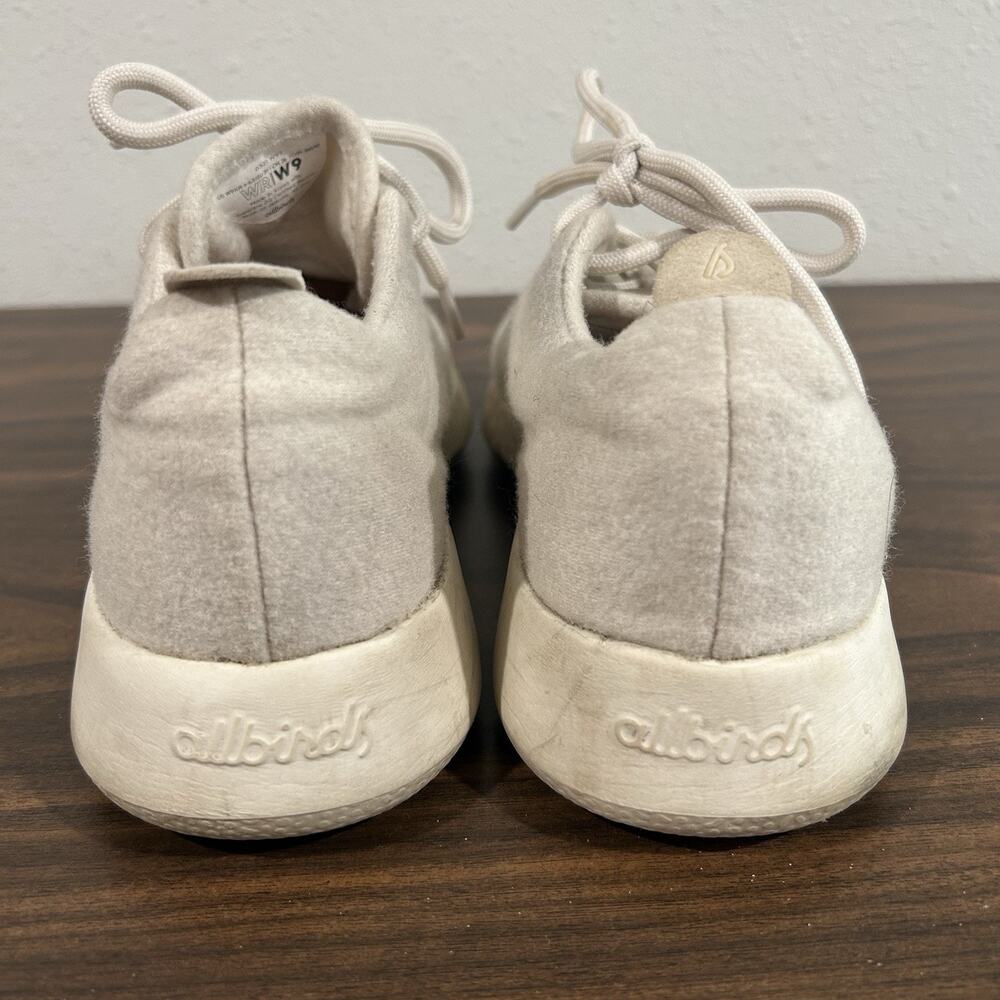 Allbirds Wool Runners Natural White Womens Size 9 Running Walking Shoes Sneakers - Picture 3 of 8